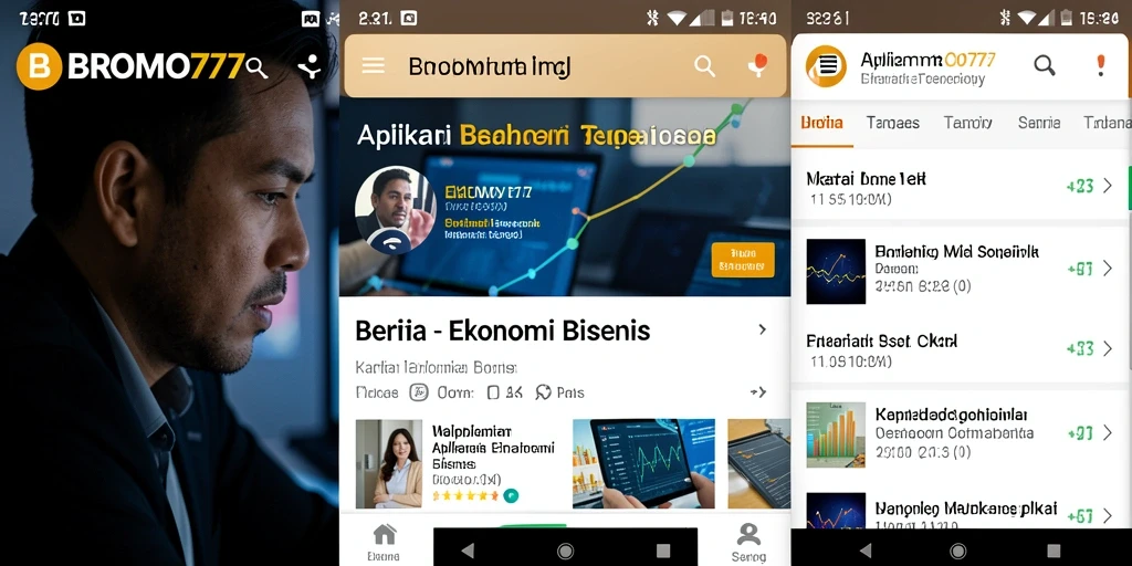 Antarmuka BROMO77 yang sederhana dan informatif.