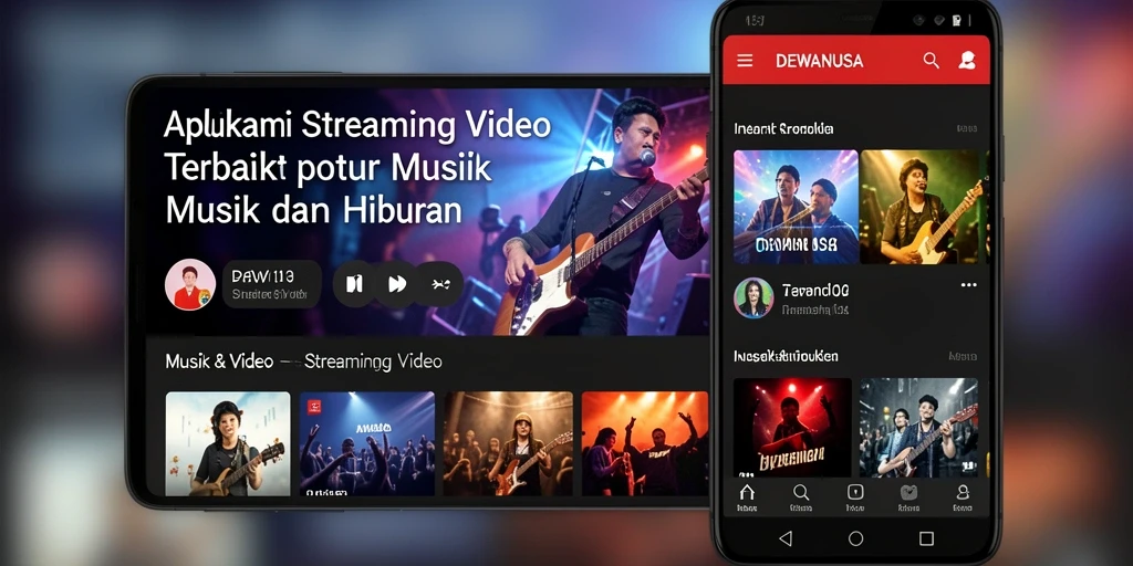 Antarmuka DEWANUSA yang menarik dan fungsional untuk Streaming Video.