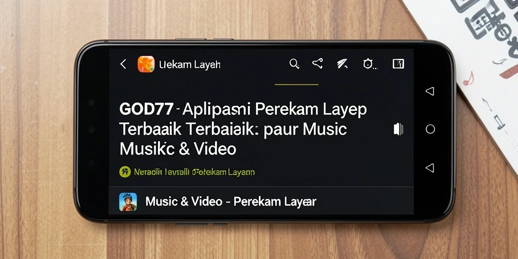 Tampilan antarmuka GOD77 yang sederhana dan intuitif untuk Perekam Layar.