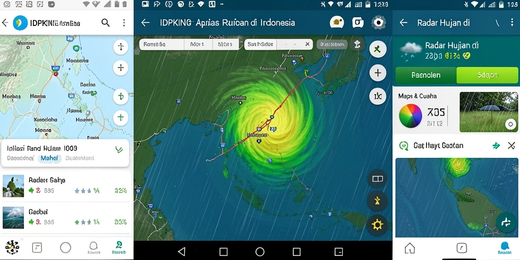Tampilan antarmuka <strong>IDPKING</strong> yang memudahkan pengguna melihat radar hujan.