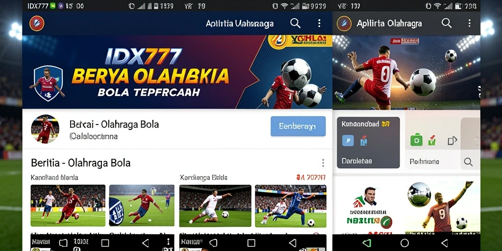 Tampilan antarmuka aplikasi IDX777 yang informatif dan user-friendly.