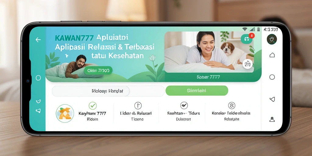 Antarmuka KAWAN777 yang menenangkan untuk pengalaman Tidur & Relaksasi.