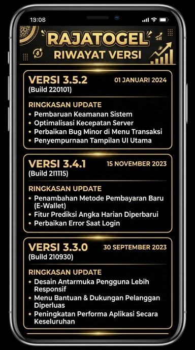 Riwayat Versi Aplikasi rajatogel untuk Pengguna Android
